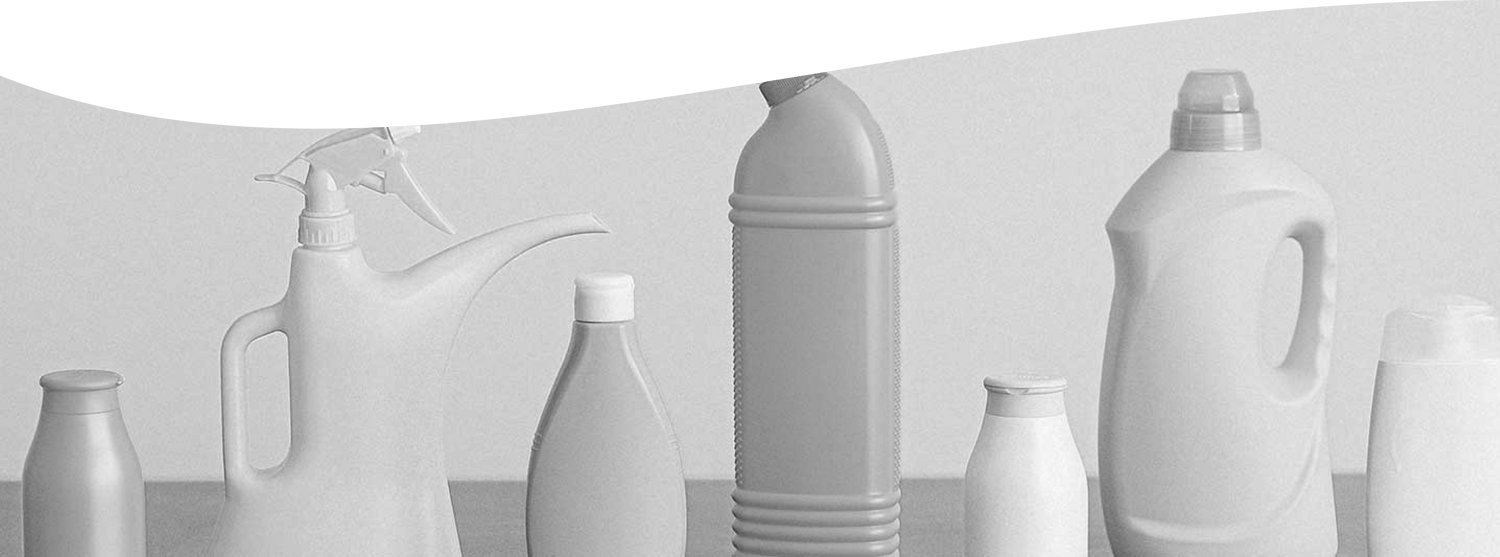 greyed out, bulky plastic containers